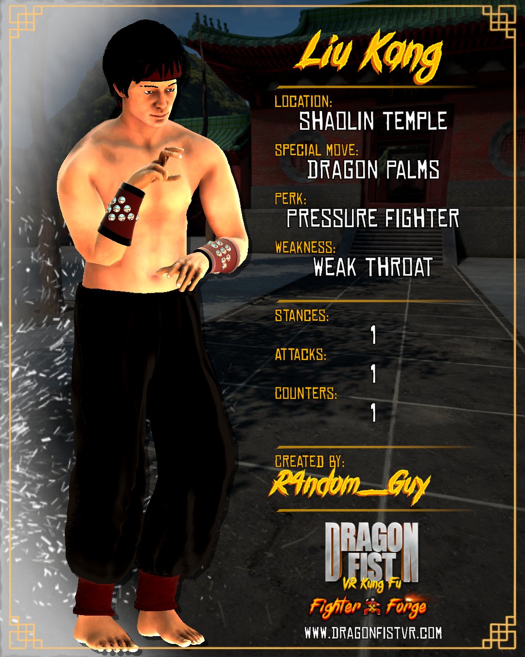 Liu Kang - Created By: R4ndom_Guy
